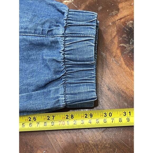 American Eagle Pants 8 Long Blue Cargo Barrel Baggy Jogger Comfort Utility Mom - Picture 7 of 11